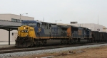 CSX 393 and an SD70AC lead a southbound coal train